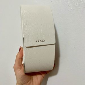 Prada White Glasses Case
